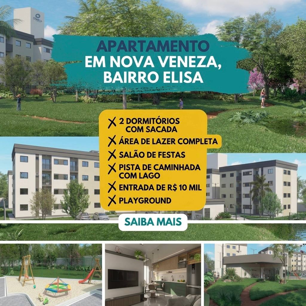 Apartamento em nova veneza bairro elisa em Bairro Elisa - Nova Veneza, SC